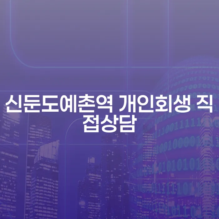 신둔도예촌역 개인회생 직접상담