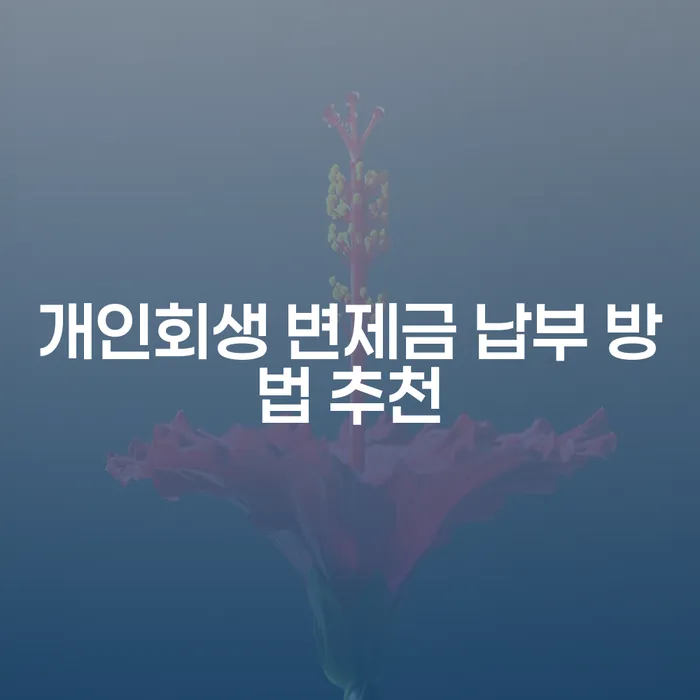 개인회생 변제금 납부 방법 추천: 어떻게 준비해야 할까요?